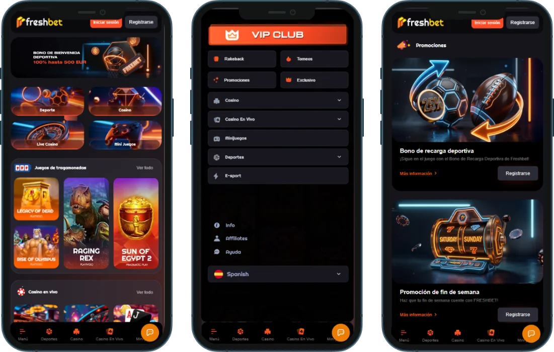 Freshbet: Versión Móvil Freshbet: Versión Móvil